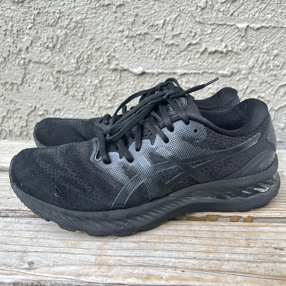 ASICS Shoes Women Size 9 Gel-Nimbus 23 Triple Black Running Comfort Walking - Picture 3 of 10